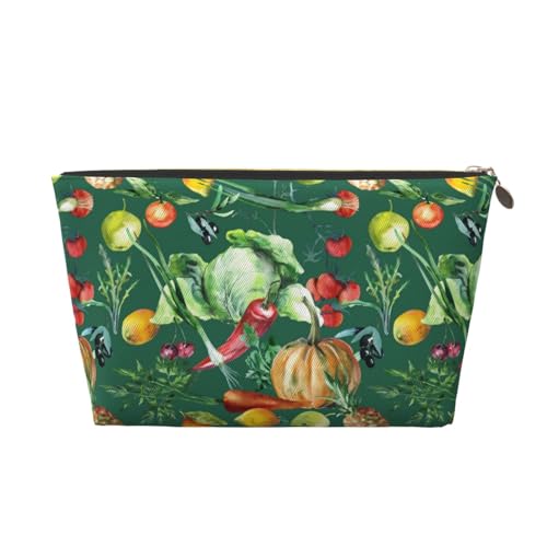 VOSERY Make-up-Tasche aus Leder, Kosmetiktasche, Reise-Kulturbeutel für Damen, vegane Make-up-Tasche, Organizer, niedliche Make-up-Tasche, wasserdichte Make-up-Tasche von VOSERY