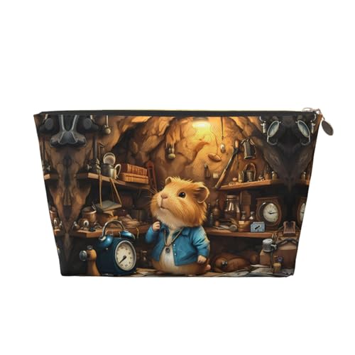 VOSERY Make-up-Tasche aus Leder, Kosmetiktasche, Reise-Kulturbeutel für Frauen, Wissenschaftler, Meerschweinchen, Make-up-Tasche, Organizer, niedliche Make-up-Tasche, wasserdichte Make-up-Tasche von VOSERY