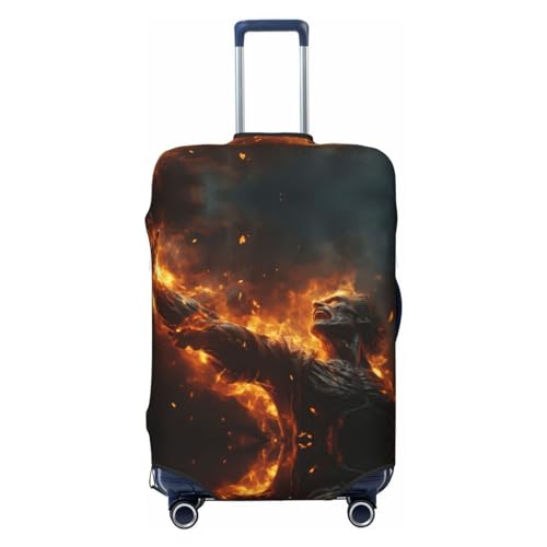 VOSERY Reisegepäckhülle – Cool Fire Man waschbare Kofferabdeckungen, passend für 45,7 - 81,3 cm Gepäck, Schwarz, Large VOSERY Reisegepäckhülle – Cool Fire Man waschbare Kofferabdeckungen, passend für 45,7 - 81,3 cm Gepäck, Schwarz, Large von VOSERY