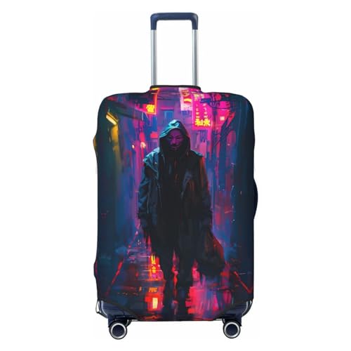 VOSERY Reisegepäckhülle – Neon Masked Man Waschbare Kofferabdeckungen, Schutz für 45,7 - 81,3 cm Gepäck, Schwarz, X-Large VOSERY Reisegepäckhülle – Neon Masked Man Waschbare Kofferabdeckungen, Schutz für 45,7 - 81,3 cm Gepäck, Schwarz, X-Large von VOSERY