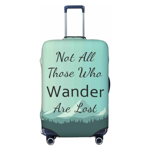 VOSERY Reisegepäckhülle – Not All Those Who Wander Are Lost1 Waschbare Kofferabdeckungen, passend für 45,7 - 81,3 cm Gepäck, Schwarz, X-Large von VOSERY