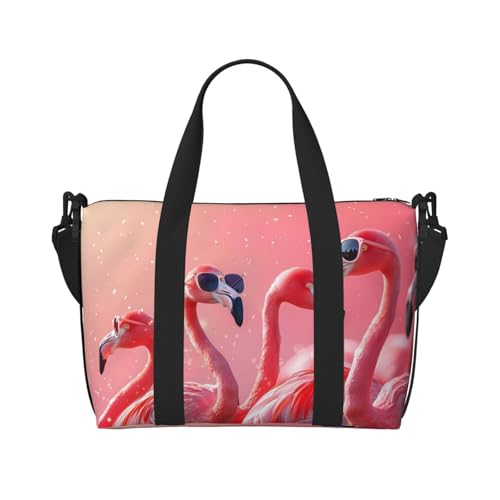 VOSERY Reisetasche, coole Flamingo-Sonnenbrille, Wochenendtasche, Handgepäcktasche für Damen, Reiseutensilien, Sport, Turnbeutel für Herren, Übernachtungstasche, Gepäcktasche, persönliche Gegenstände VOSERY Reisetasche, coole Flamingo-Sonnenbrille, Wochenendtasche, Handgepäcktasche für Damen, Reiseutensilien, Sport, Turnbeutel für Herren, Übernachtungstasche, Gepäcktasche, persönliche Gegenstände von VOSERY