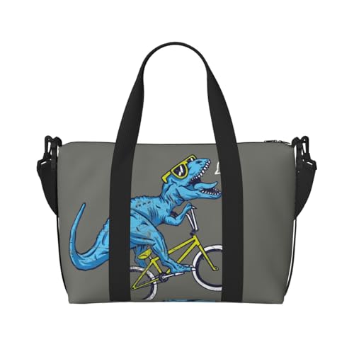 VOSERY Reisetasche, lustiger Dinosaurier-Wochenendtasche, Handgepäcktasche für Damen, Reiseutensilien, Sport, Turnbeutel für Herren, Übernachtungstasche, Gepäcktasche, persönliche Gegenstände von VOSERY