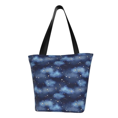 VOSERY Tragetasche für Damen, Sternenhimmel, Tragetasche mit Reißverschluss und Innentaschen, ästhetische Schulterhandtaschen von VOSERY