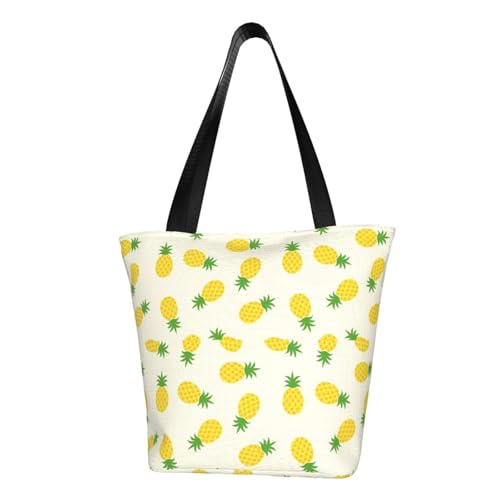 VOSERY Tragetasche für Damen, süße Ananas-Tragetasche mit Reißverschluss und Innentaschen, ästhetische Schulterhandtaschen von VOSERY