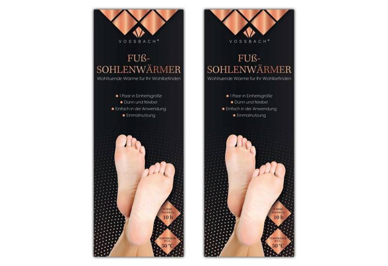 VOSSBACH Einlegesohlen Fußsohlenwärmer Schuhwärmer Fußwärmer Wärmesohlen (2-tlg), Wärmedauer 10 Stunden Temperatur Ø 50 °c von VOSSBACH