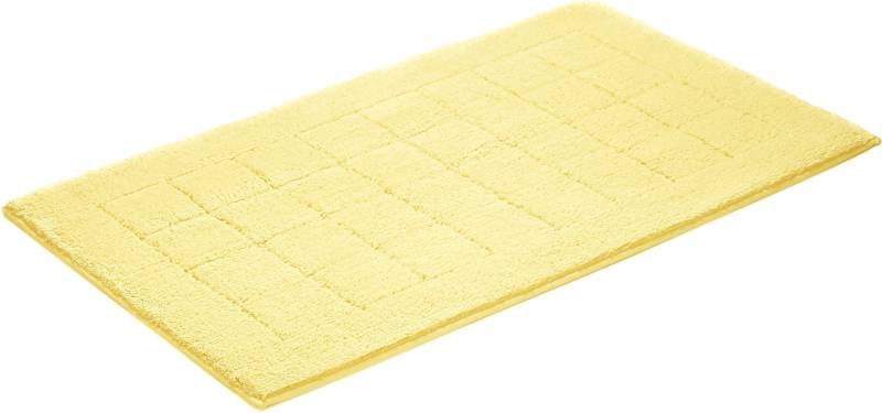 Vossen Badematte "Exclusive" Höhe 20 mm rutschhemmend beschichtet fußbodenheizungsgeeignet Badteppich, Uni-Farben, Karo Muster, Hoch-Tief Effekt, reine Baumwolle von VOSSEN