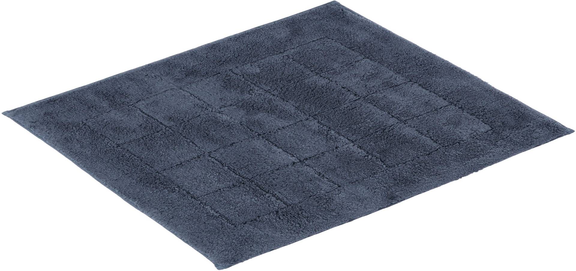 Vossen Badematte "Exclusive" Höhe 20 mm rutschhemmend beschichtet fußbodenheizungsgeeignet Badteppich, Uni-Farben, Karo Muster, Hoch-Tief Effekt, reine Baumwolle von VOSSEN