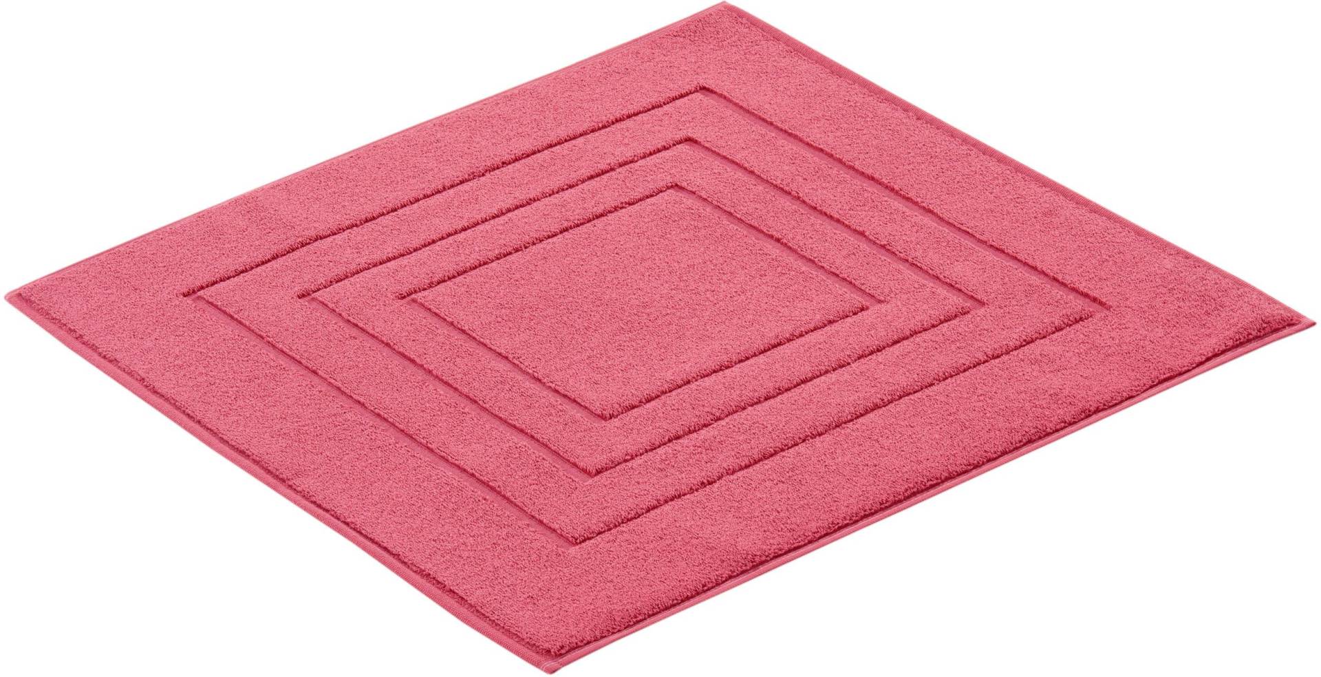 Vossen Badematte "Feeling", fußbodenheizungsgeeignet-beidseitig nutzbar, Badteppich, Uni-Farben, mit Bordüre, Hoch-Tief Effekt, reine Baumwolle von VOSSEN