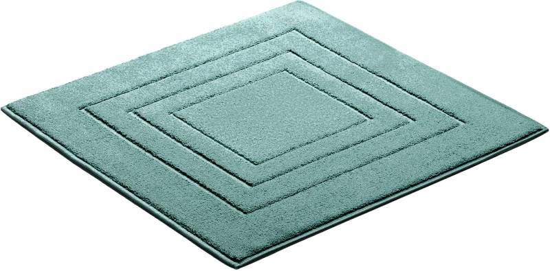 Vossen Badematte "Feeling" Höhe 10 mm beidseitig nutzbar  fußbodenheizungsgeeignet Badteppich, Uni-Farben, mit Bordüre, Hoch-Tief Effekt, reine Baumwolle von VOSSEN