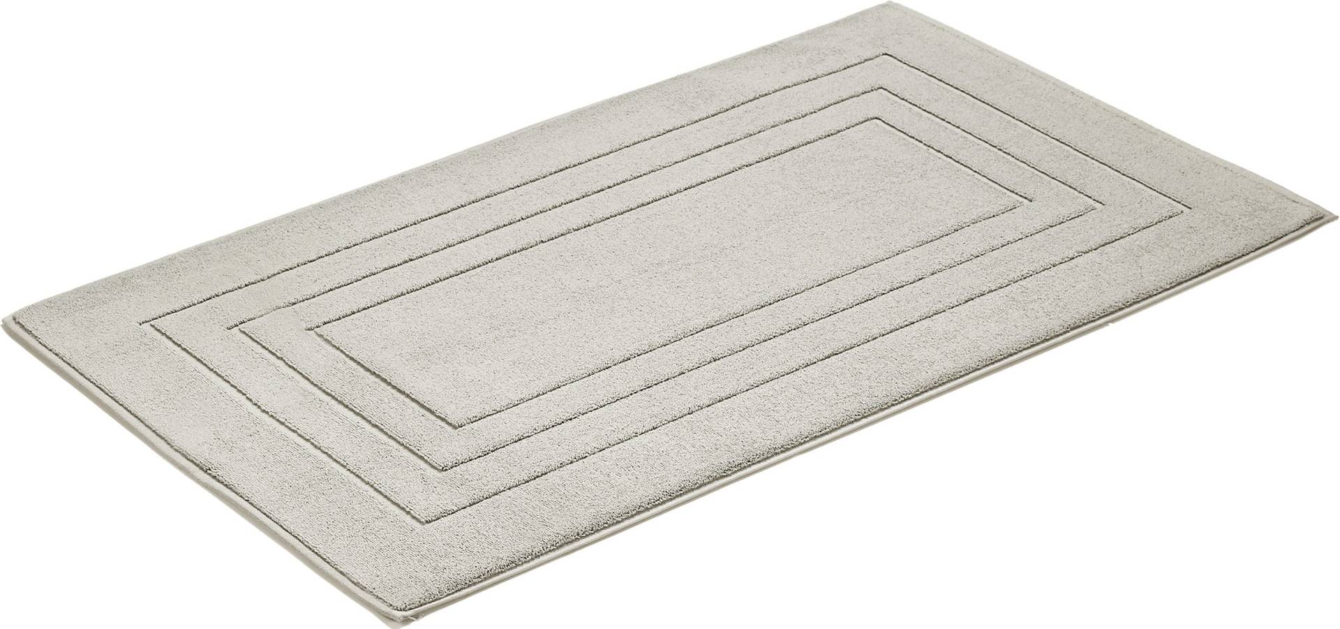 Vossen Badematte "Feeling" Höhe 10 mm beidseitig nutzbar  fußbodenheizungsgeeignet Badteppich, Uni-Farben, mit Bordüre, Hoch-Tief Effekt, reine Baumwolle von VOSSEN