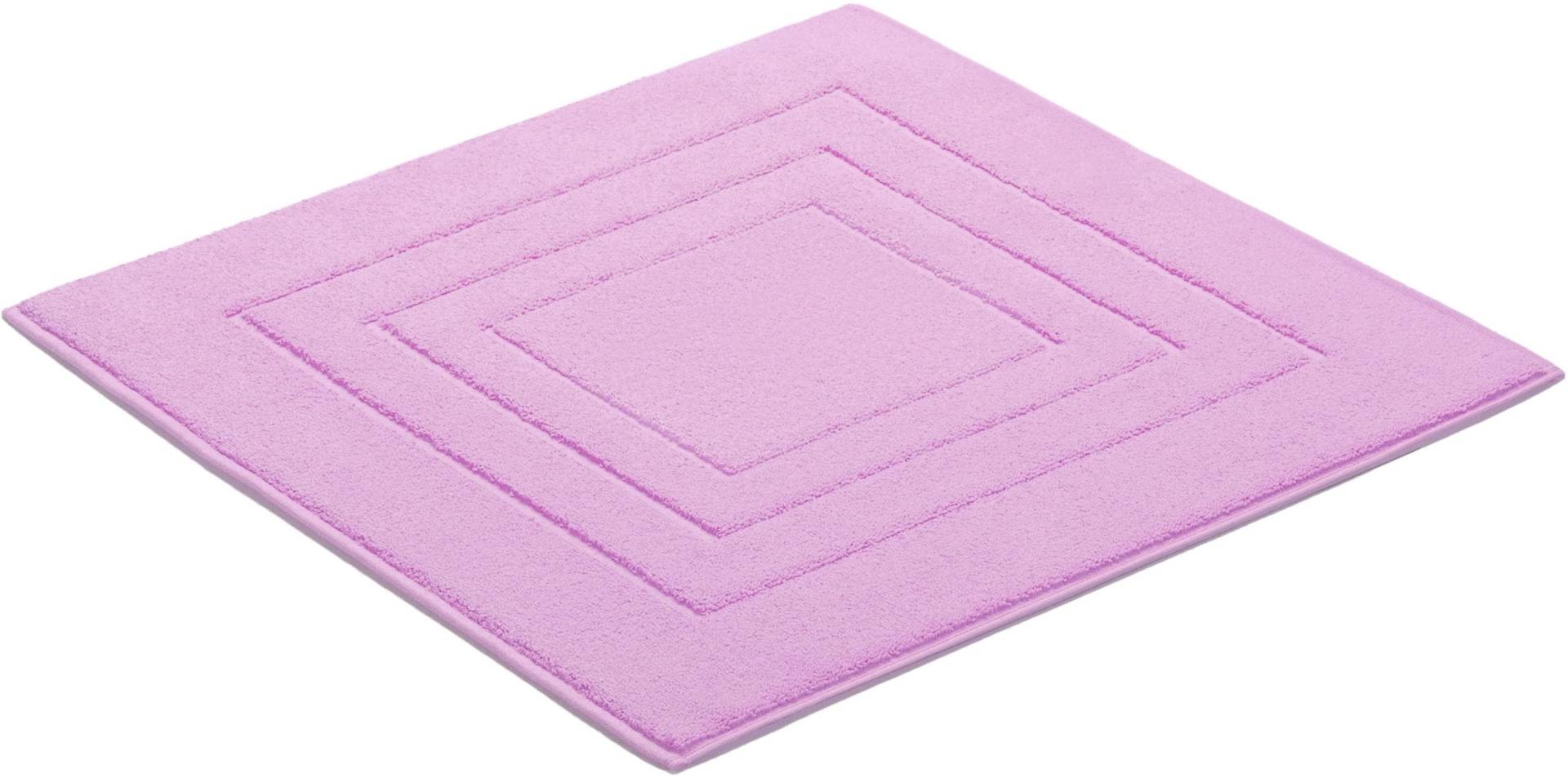 Vossen Badematte "Feeling" Höhe 10 mm beidseitig nutzbar  fußbodenheizungsgeeignet Badteppich, Uni-Farben, mit Bordüre, Hoch-Tief Effekt, reine Baumwolle von VOSSEN