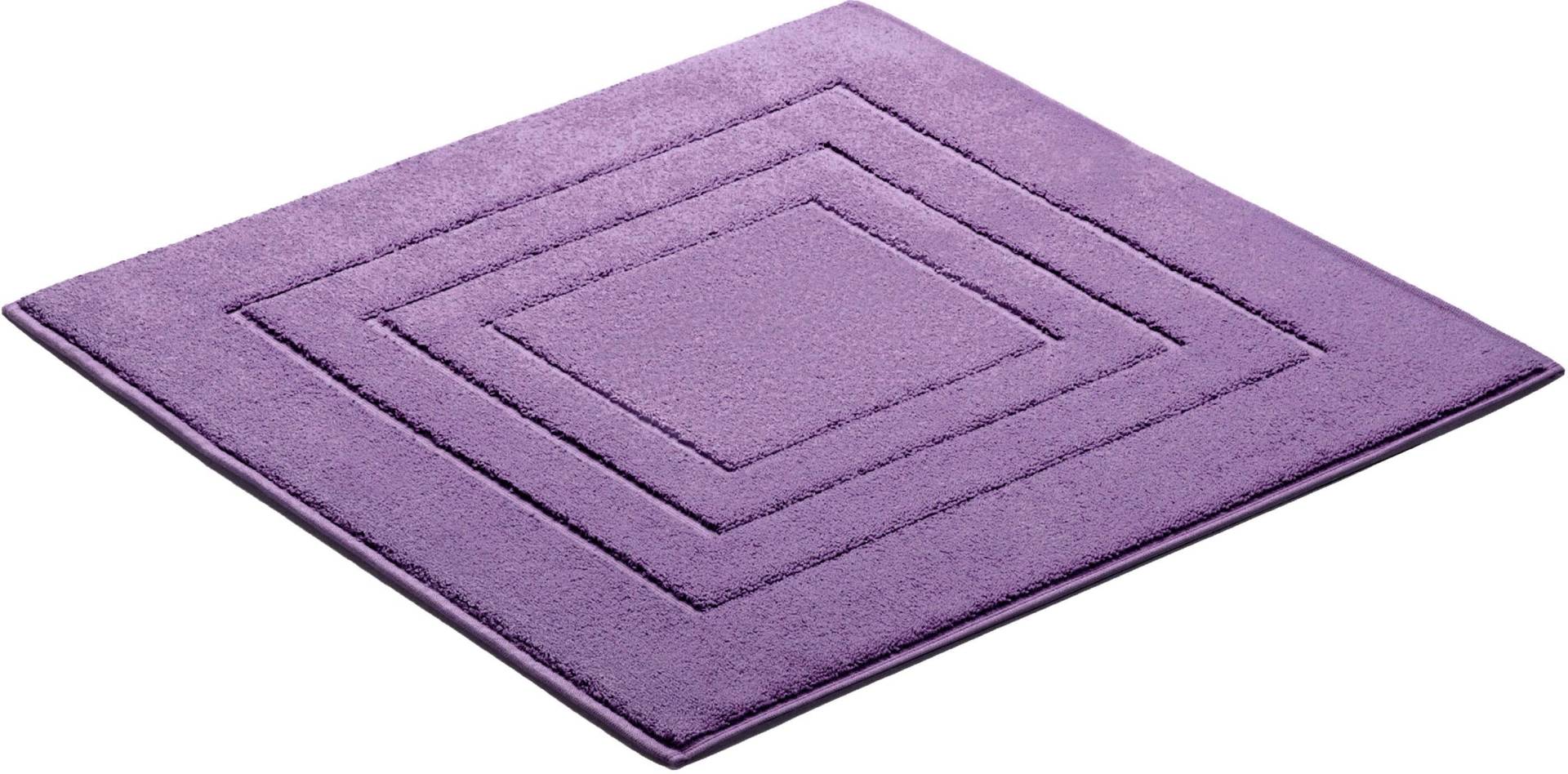 Vossen Badematte "Feeling" Höhe 10 mm beidseitig nutzbar  fußbodenheizungsgeeignet Badteppich, Uni-Farben, mit Bordüre, Hoch-Tief Effekt, reine Baumwolle von VOSSEN