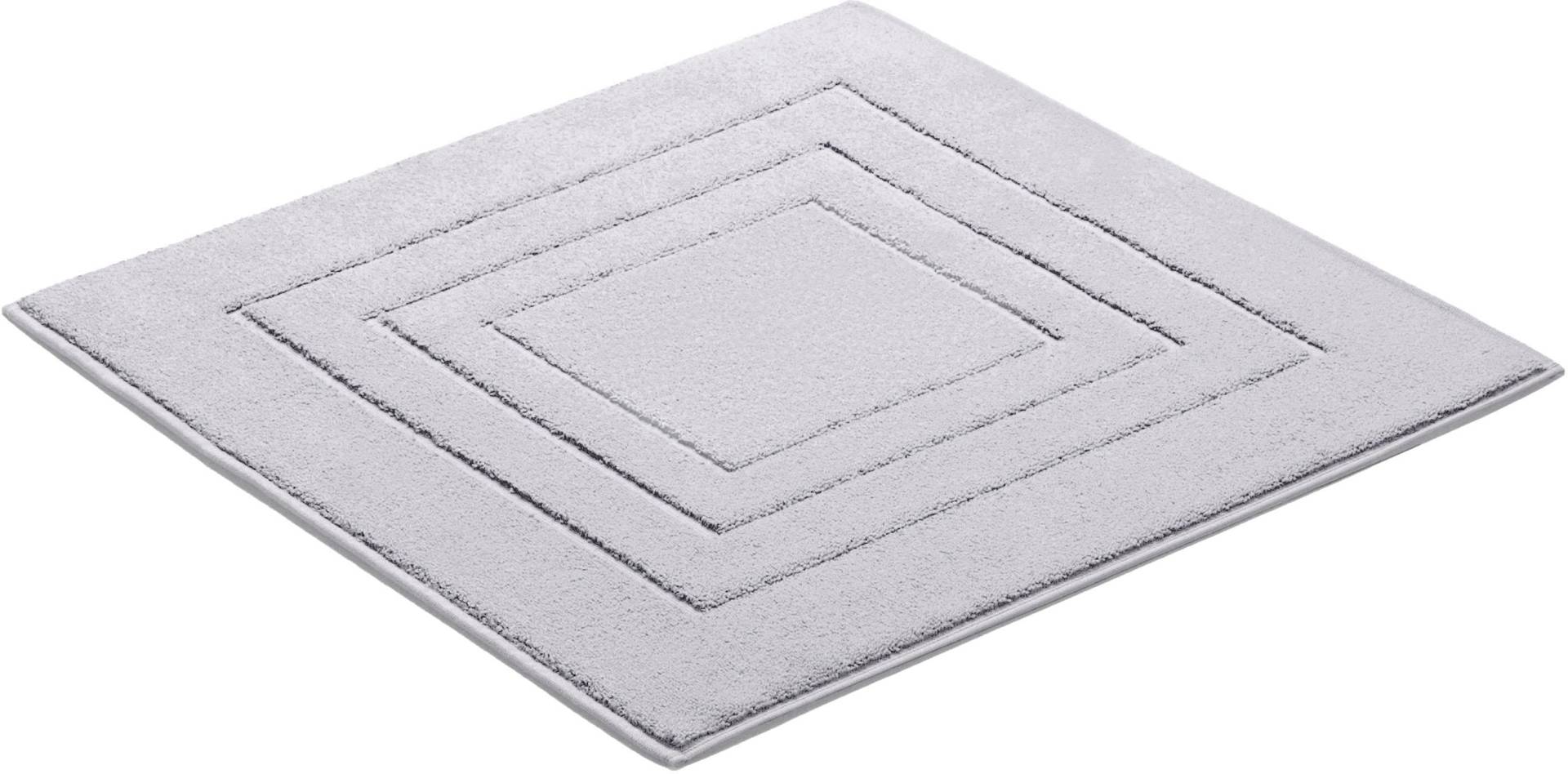 Vossen Badematte "Feeling" Höhe 10 mm beidseitig nutzbar  fußbodenheizungsgeeignet Badteppich, Uni-Farben, mit Bordüre, Hoch-Tief Effekt, reine Baumwolle von VOSSEN