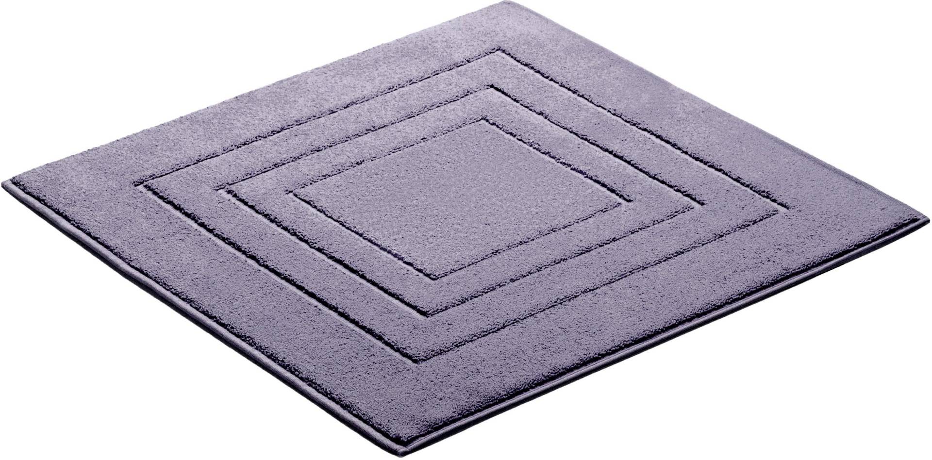 Vossen Badematte "Feeling" Höhe 10 mm beidseitig nutzbar  fußbodenheizungsgeeignet Badteppich, Uni-Farben, mit Bordüre, Hoch-Tief Effekt, reine Baumwolle von VOSSEN