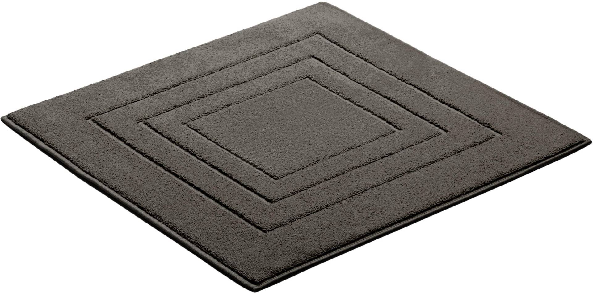 Vossen Badematte "Feeling" Höhe 10 mm beidseitig nutzbar  fußbodenheizungsgeeignet Badteppich, Uni-Farben, mit Bordüre, Hoch-Tief Effekt, reine Baumwolle von VOSSEN