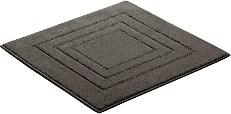 Vossen Badematte "Feeling" Höhe 10 mm beidseitig nutzbar  fußbodenheizungsgeeignet Badteppich, Uni-Farben, mit Bordüre, Hoch-Tief Effekt, reine Baumwolle von VOSSEN