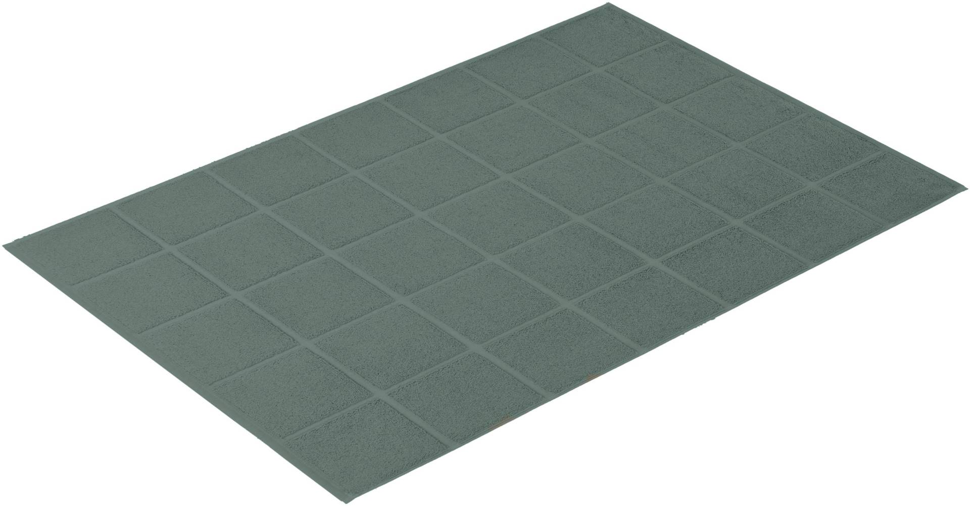 Vossen Badematte ""Pratos"" Höhe 12 mm fußbodenheizungsgeeignet Badteppich, Uni Farben, Rauten Design von VOSSEN