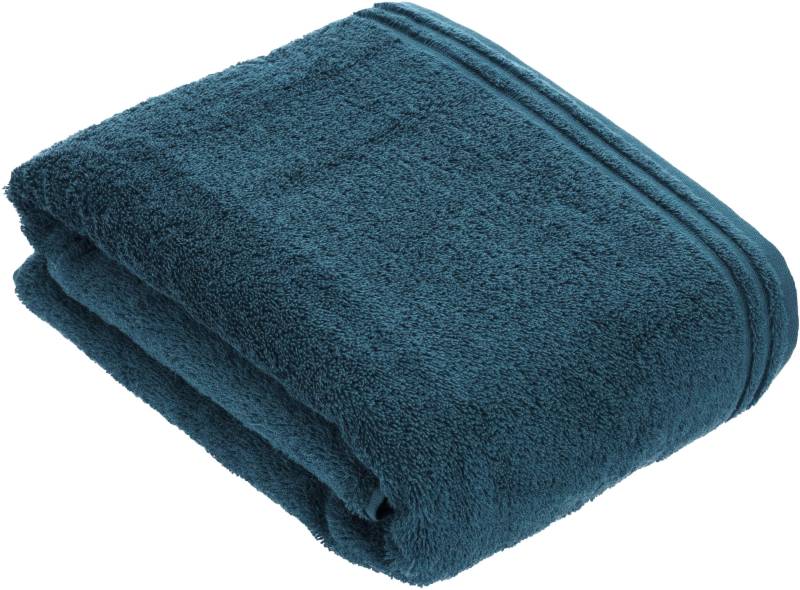 Vossen Badetuch "Calypso Feeling" mit schmaler Bordüre aus 100% Baumwolle, Vegan, einfarbig von VOSSEN