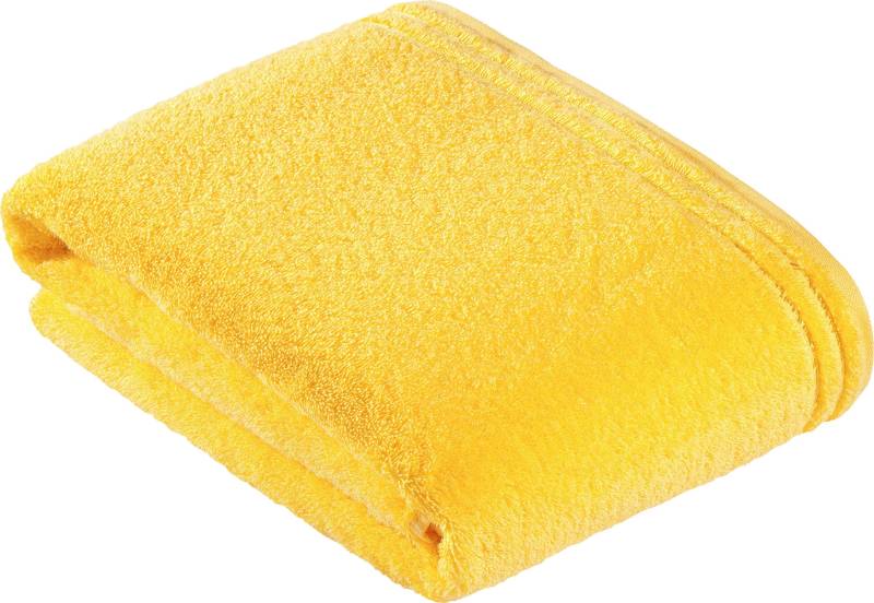 Vossen Badetuch "Calypso Feeling" mit schmaler Bordüre aus 100% Baumwolle, Vegan, einfarbig von VOSSEN