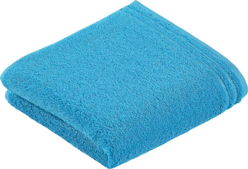 Vossen Badetuch "Calypso Feeling" mit schmaler Bordüre, aus 100% hochwerter Baumwolle, Vegan, einfarbig von VOSSEN