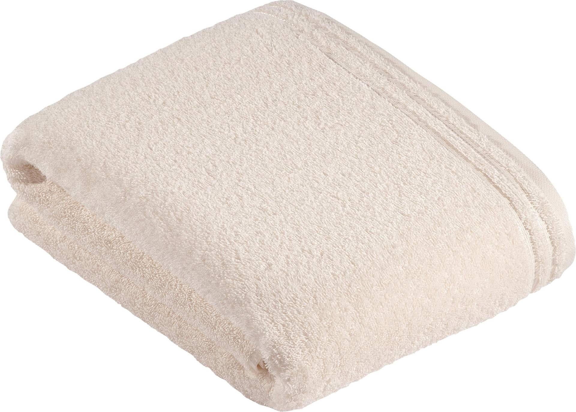 Vossen Badetuch "Calypso Feeling" mit schmaler Bordüre aus 100% Baumwolle, Vegan, einfarbig von VOSSEN