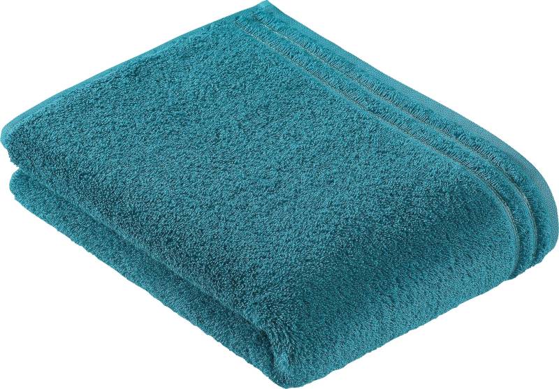 Vossen Badetuch "Calypso Feeling" mit schmaler Bordüre aus 100% Baumwolle, Vegan, einfarbig von VOSSEN