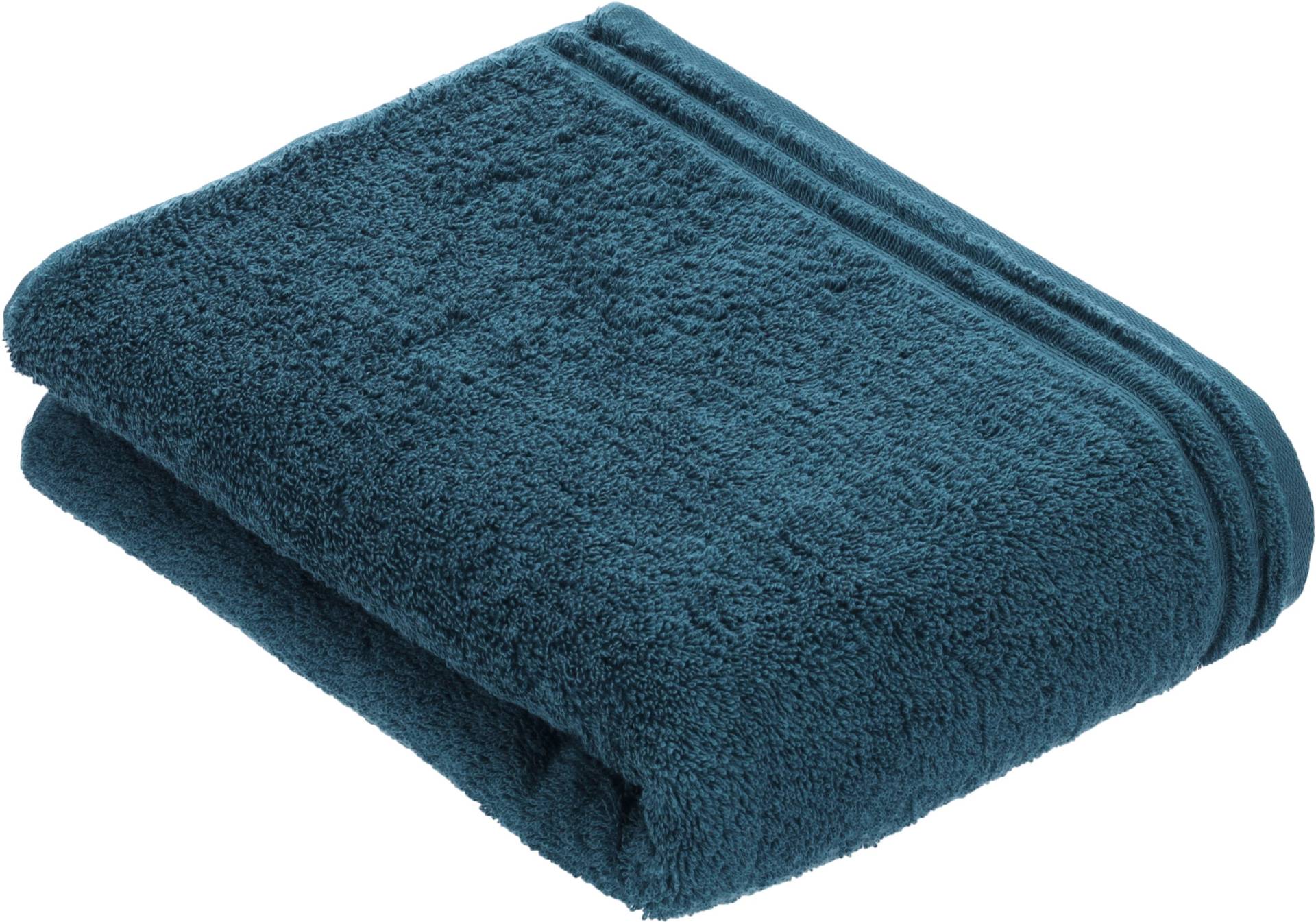 Vossen Badetuch "Calypso Feeling" mit schmaler Bordüre aus 100% Baumwolle, Vegan, einfarbig von VOSSEN