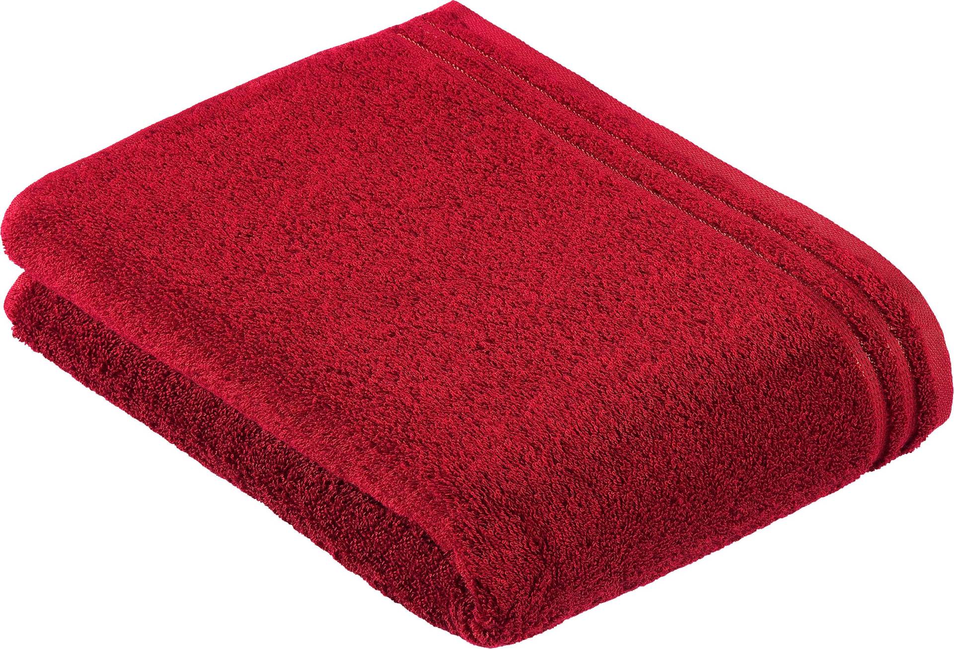 Vossen Badetuch "Calypso Feeling" mit schmaler Bordüre aus 100% Baumwolle, Vegan, einfarbig von VOSSEN