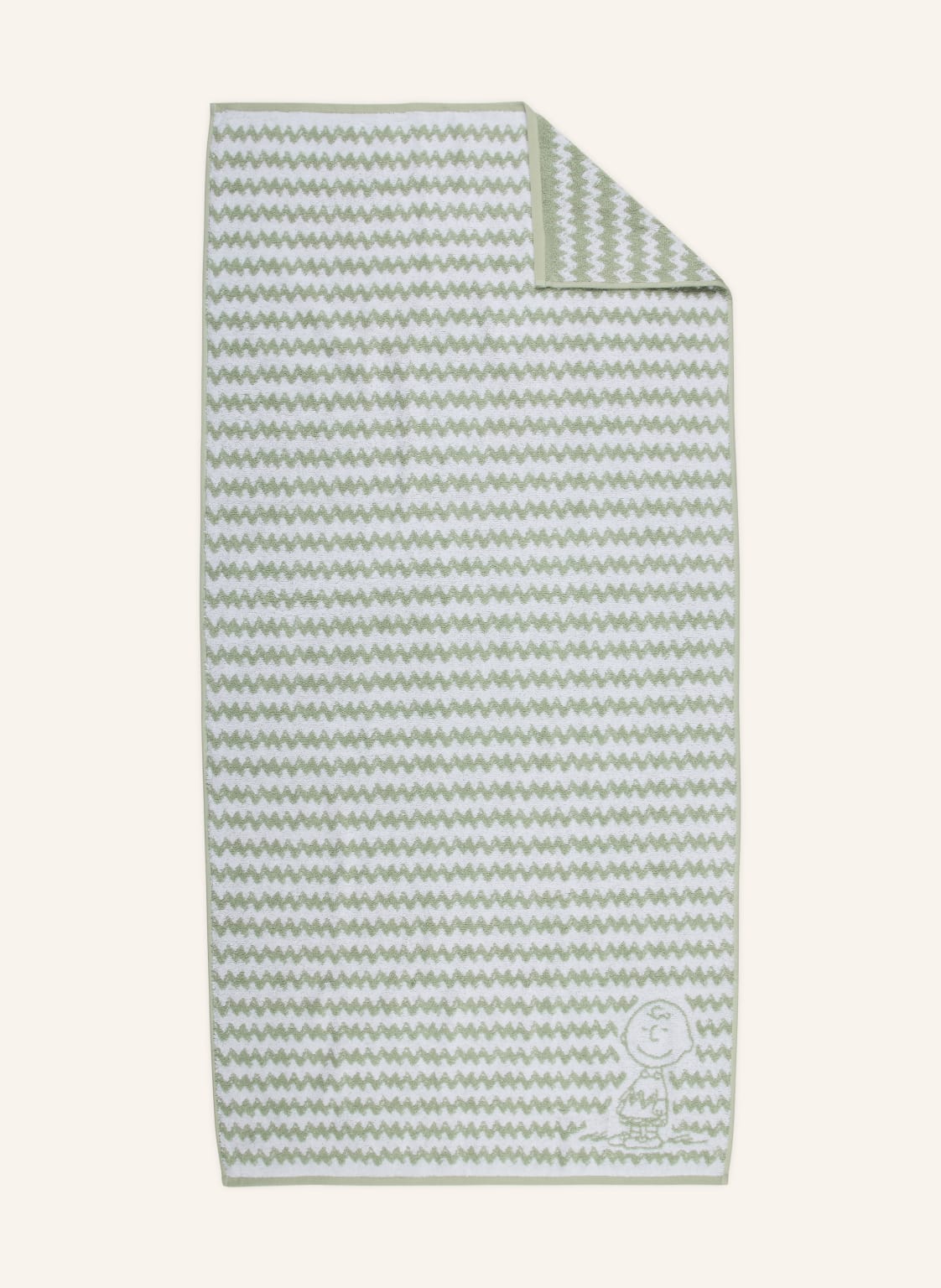 Vossen Duschtuch Charlie Brown gruen von VOSSEN