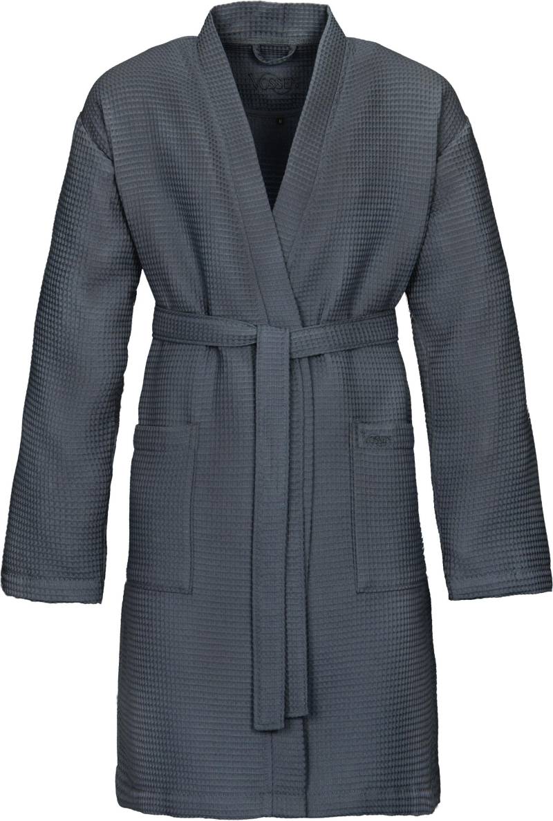 Vossen Unisex-Bademantel "Rom, ideal für Sauna & Spa, Hotelbademantel, Morgenmantel", 1 Stk. für Damen & Herren, Waffelpiqué-Struktur, in leichter Qualität von VOSSEN