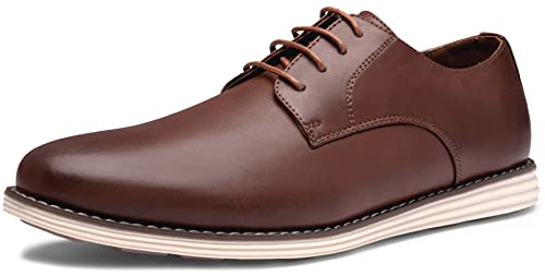 VOSTEY Herren Kleid Schuhe Casual Oxford Schuhe Business Casual Kleid Schuhe, (Comfort Casual618-oxblood), 44 EU von VOSTEY