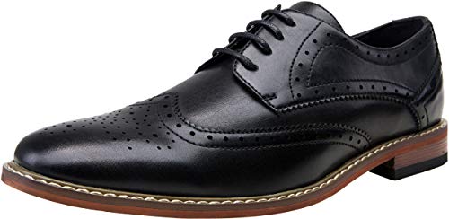 VOSTEY Herren Oxford Business formelle Kleid Schuhe für Herren, Schwarz (schwarz), 49 EU von VOSTEY