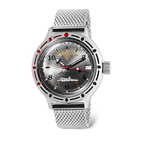 VOSTOK | Amphibian U-Boot Russian Military Style Diver Watch | WR 200m | Modell 420392, Mailand, Taucher, selbstaufziehend von VOSTOK