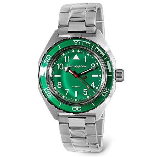 VOSTOK | Komandirskie 650856 K-65 Russian Military Automatik Selbstaufziehende Armbanduhr | WR 200 m | Mode | Business | Casual Herrenuhren, Stahl, Armband VOSTOK | Komandirskie 650856 K-65 Russian Military Automatik Selbstaufziehende Armbanduhr | WR 200 m | Mode | Business | Casual Herrenuhren, Stahl, Armband von VOSTOK