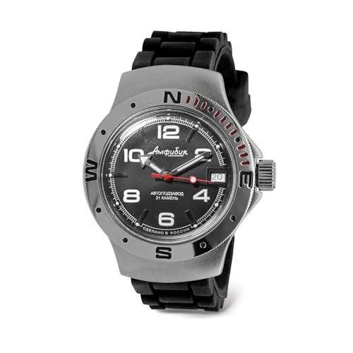 VOSTOK | Amphibia 060433 Automatik-Armbanduhr mit Selbstaufzug, Schwarzes Kunstharz., Taucher von VOSTOK