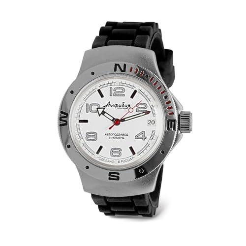 Vostok | Amphibia 060434 Automatik-Armbanduhr mit Selbstaufzug, Schwarzes Kunstharz., Taucher von VOSTOK