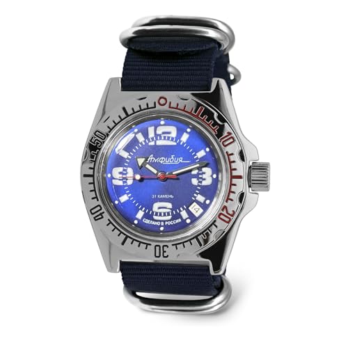 Vostok | Amphibia 110902 Automatik-Armbanduhr mit Selbstaufzug, Marineblau, Taucher von VOSTOK