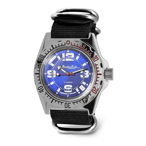 Vostok | Amphibia 110902 Automatik-Armbanduhr mit Selbstaufzug, Schwarz, Taucher von VOSTOK