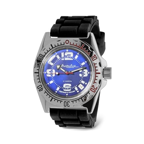 Vostok | Amphibia 110902 Automatik-Armbanduhr mit Selbstaufzug, Schwarzes Kunstharz., Taucher von VOSTOK