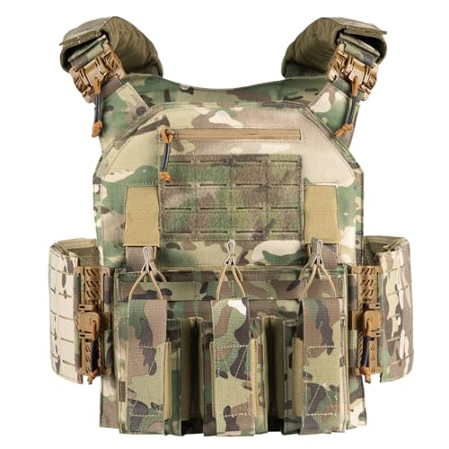 VOTAGOO GEAR Taktische Weste, Schnellverschluss, leichte Airsoft-Weste, verstellbare Gewichtsweste für Outdoor-Jagdtraining von VOTAGOO GEAR