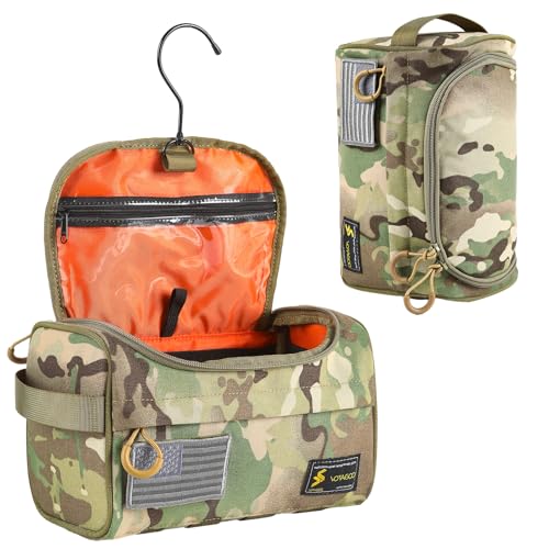 Taktische Kulturtasche für Herren, EDC Militärwerkzeug Tasche, Camping Kosmetiktasche, Rasierreisetasche für Toilettenartikel (CP) von VOTAGOO
