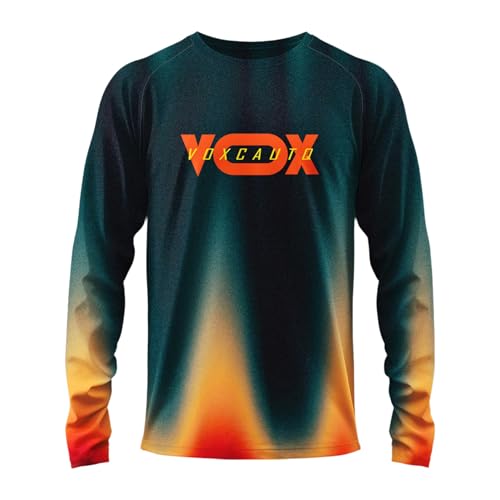Herren-Mountainbike-Trikot, Herren-Radtrikot,MTB Langarmshirt Herren, Downhill-Trikot,Schnell Trocknend Und Atmungsaktiv, Geeignet Für MTB/BMX/Cross-Country-Motorräder (14,M) von VOXCAUTQ