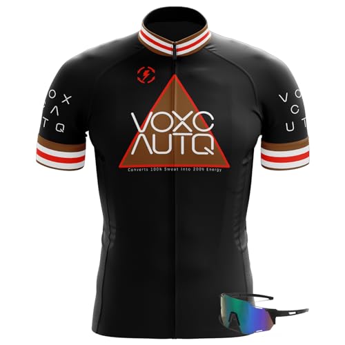 VOXCAUTQ Herren Fahrrad Trikot Kurzarm,Herren Fahrradtrikot,Rennrad Trikot Herren,MTB Radtrikot,Atmungsaktiv Und Schnelltrocknend (L,Typ-8) von VOXCAUTQ