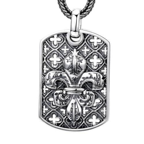 VOYADE S925 Sterling Silber Durchbrochene Anker Durchbrochene Anhänger, Herren Vintage Anker Anhänger Halskette,Silber,Single Pendant von VOYADE