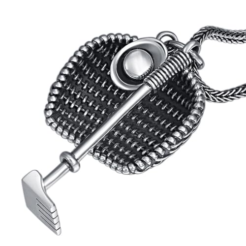 VOYADE S925 Sterling Silber Vintage Yuanbao Harke Kehrschaufel Anhänger, Männer Und Frauen Jumper Kette Anhänger Halskette,Silber,Pendant + Chain 65cm von VOYADE