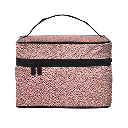 VOZITI Tragbare Make-up-Tasche, große Reise-Kosmetiktasche, Clutch-Organizer mit Griff, für Mädchen und Frauen, Schwarz, Einheitsgröße, Schwarz , Einheitsgröße von VOZITI