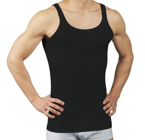 Venegoni VP 3er Set Herren Unterhemden gerippt Made in Italien 100% Baumwolle Made in Italien aus 100% Baumwolle, schmale Unterwäsche, Weiß, Schwarz, Ärmellos, Herren, Schwarz, S, Zwart, S Venegoni VP 3er Set Herren Unterhemden gerippt Made in Italien 100% Baumwolle Made in Italien aus 100% Baumwolle, schmale Unterwäsche, Weiß, Schwarz, Ärmellos, Herren, Schwarz, S, Zwart, S von VP PINUCCIO VENEGONI