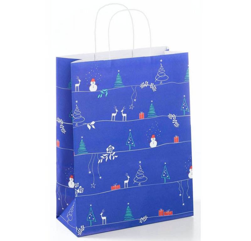 VP Einkaufsbeutel 150 Papiertaschen VP toptwist® 24x11x31cm - Weihnachtszeit von VP