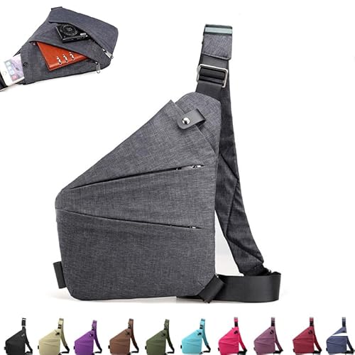 Anti-Theft Shoulder Bag, Anti-Theft Bag for Women, Anti-Theft travel Bag, Hiking Plus Anti-Theft Bag, Sling Bag, Chest Pocket for Men and Women von VPIVUNUK